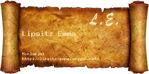 Lipsitz Emma névjegykártya